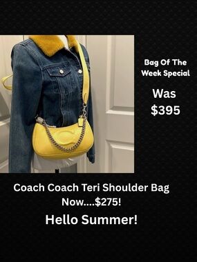 Coach Teri Shoulder Bag, Welcome Spring/Summer! NWT